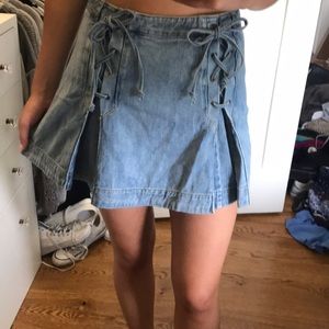 Free People jean skirt